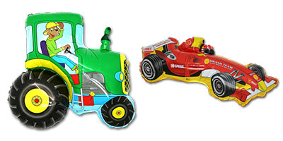 Folienballon Traktor, Folienballon Rennwagen, Formel 1