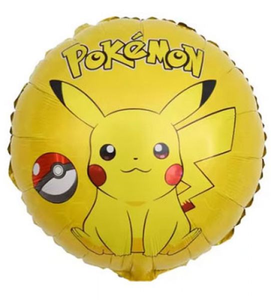 Folienballon - Pokemon Pikachu rund